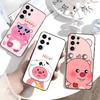 Милый Мультяшный Чехол-Крышка L-loopy для Samsung S26, S25, S24, S23, S22, S21, S20, Ultra, Plus, FE Черный Мягкий Чехол