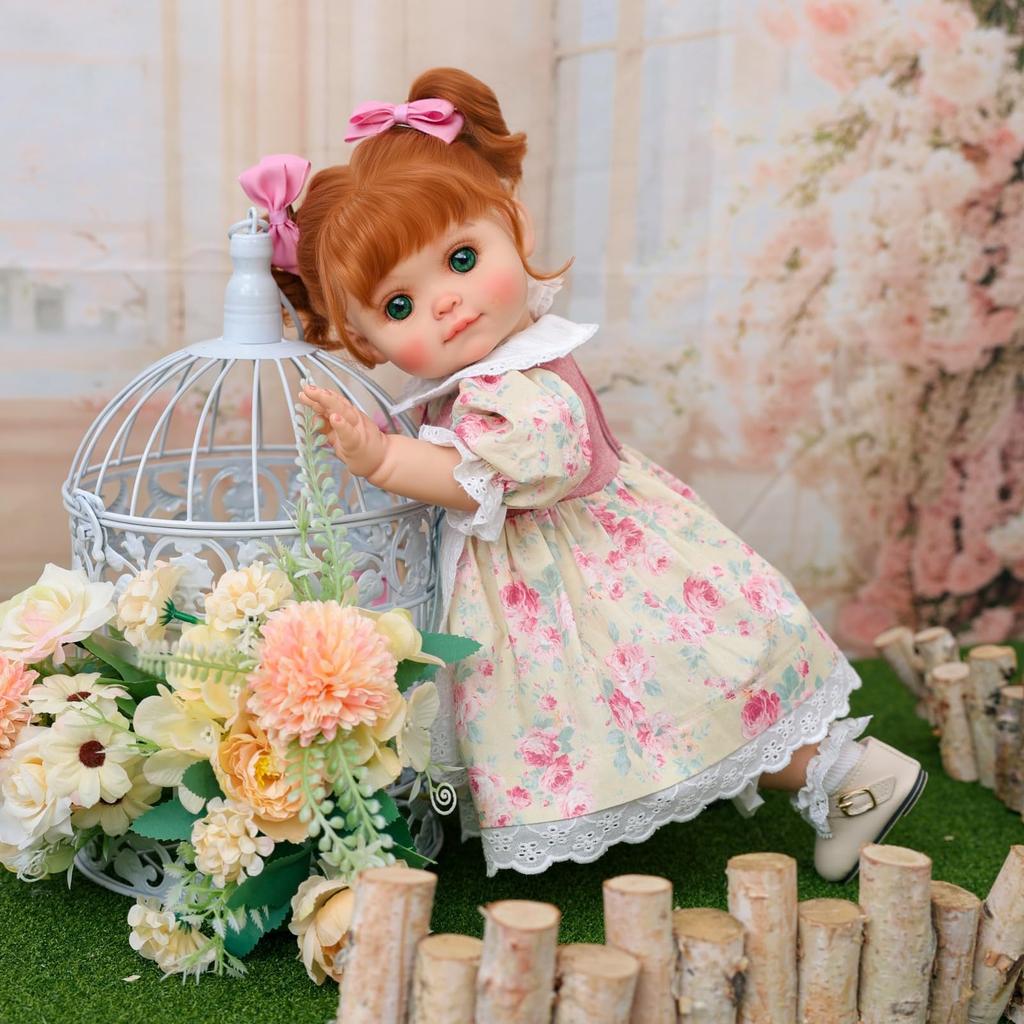 Милая кукла-реборн Cloveray со сменным деревенским ретро-стилем, виниловая кукла, подарок на день рождения, 18 дюймов (45см) Одежда, Игрушка, (Имя Рози)