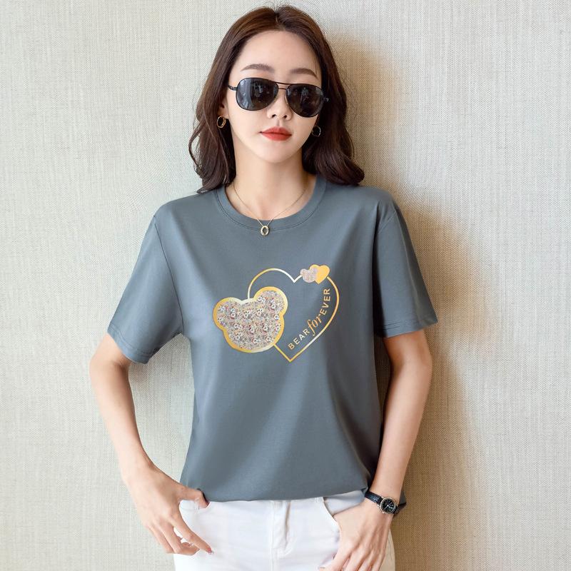 Летняя мода, новая футболка с короткими рукавами, женские топы с принтом