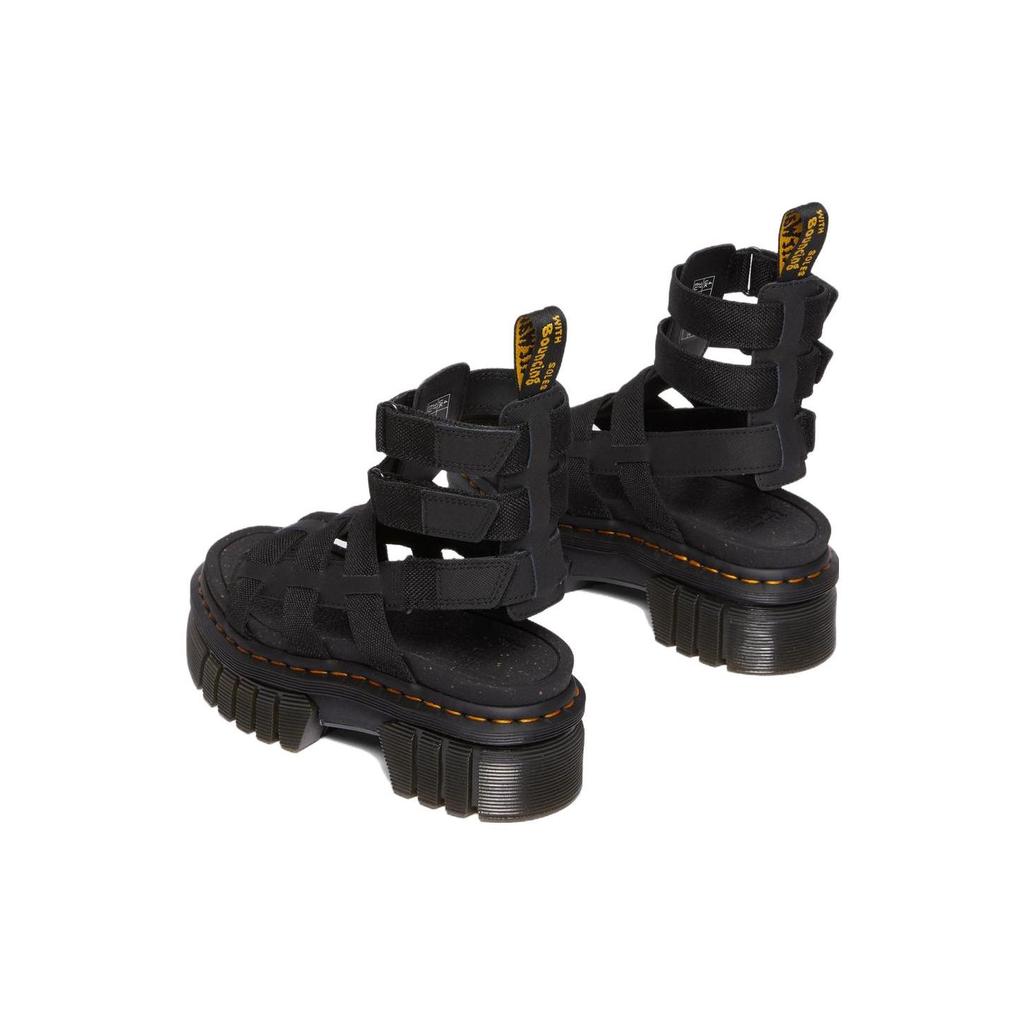 Dr. Martens Ricki Extra Tough Leather Soft Comfortable Thick Sole Fashion Sandals Unisex Sandals Black 30577001