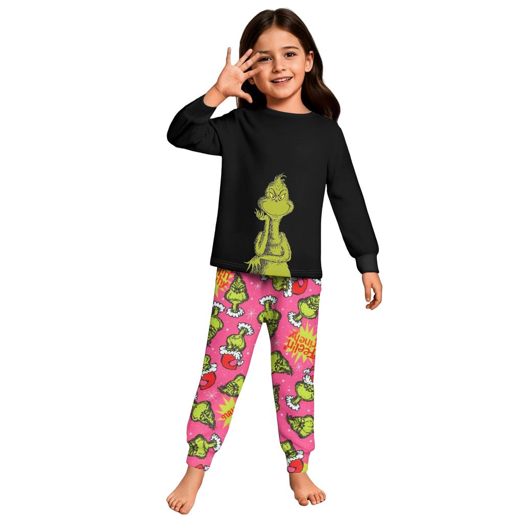 Children's  Boys And Girls Thin Two-piece  Long-sleeved Pants Two-piece