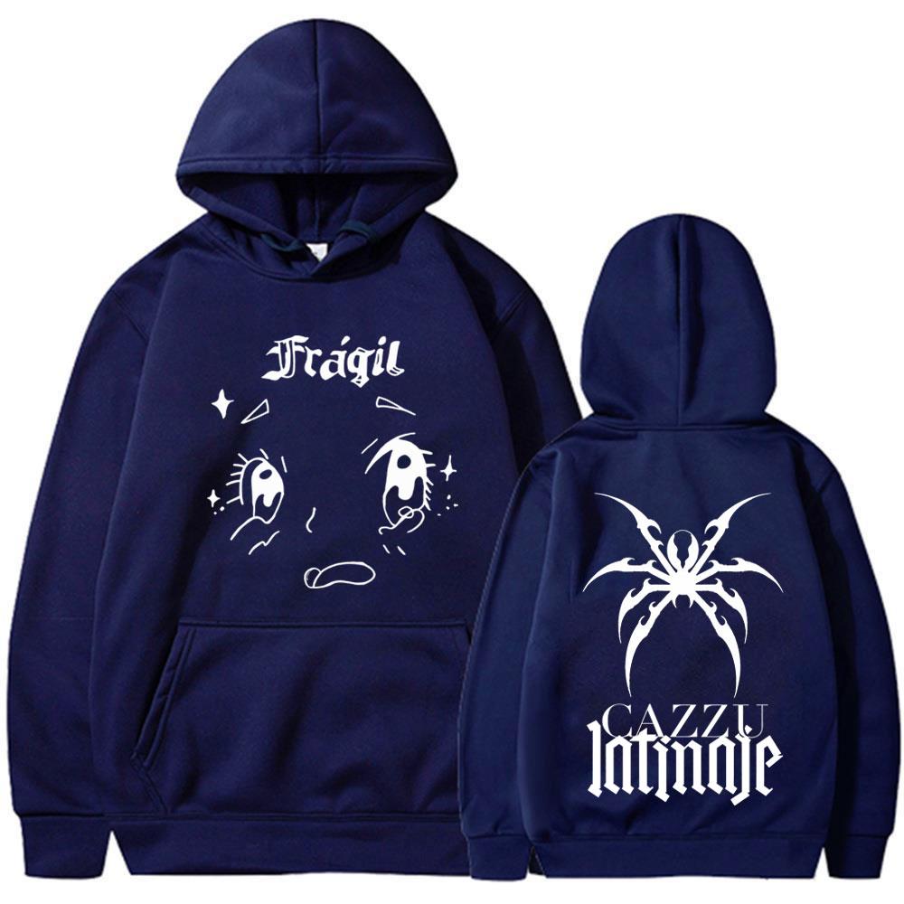 Singer Cazzu Latinaje Album 2025 Vintage Graphic Hoodie Men Women Aesthetics Pullover Winter Casual Fleece Hip-hop Sweatshirts