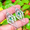 Серьги ручной работы из стерлингового серебра 925 пробы с натуральным синим топазом 2,32 дюйма H8b66