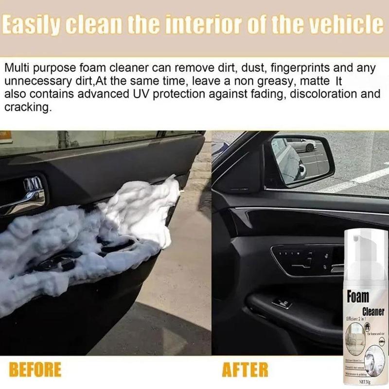Universal No Wash Foaming Seat Cleaning Spray Efficient Stain Clean Leather Fabric Surface Anti-Aging Car Care Supplies