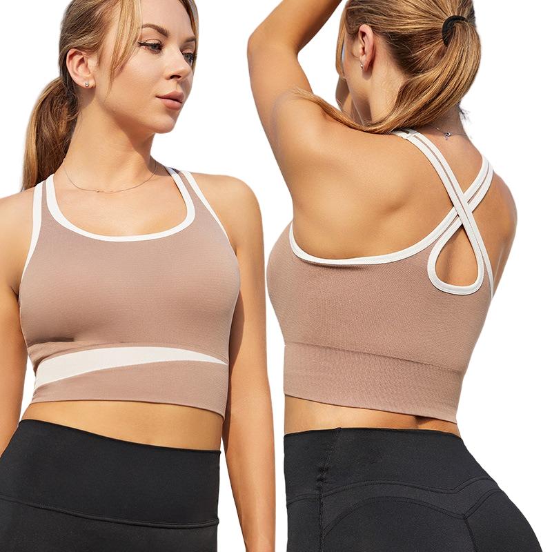 Женские спортивные бюстгальтеры, противоударный бюстгальтер для йоги, нижнее белье для бега для женщин, спортивный спортивный жилет больших размеров для бодибилдинга, интимная одежда