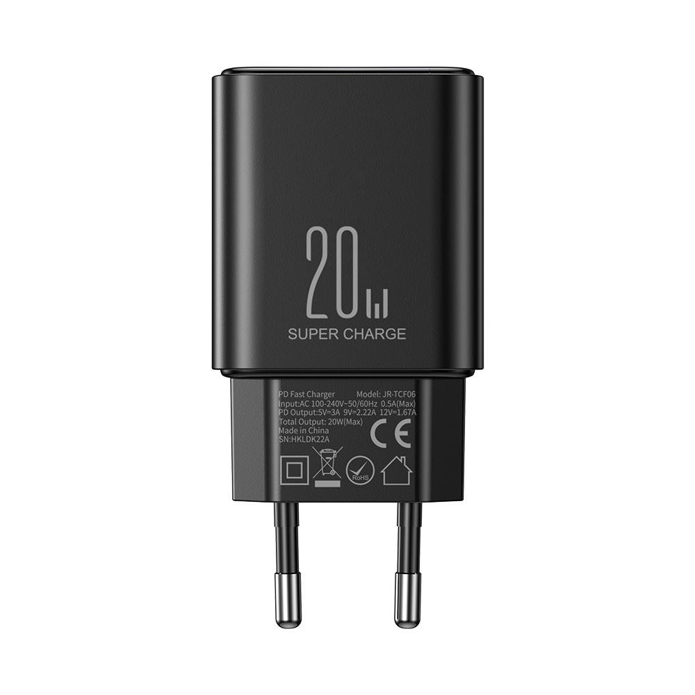 Joyroom 20W USB-C PD Fast Charger Black JR-TCF06