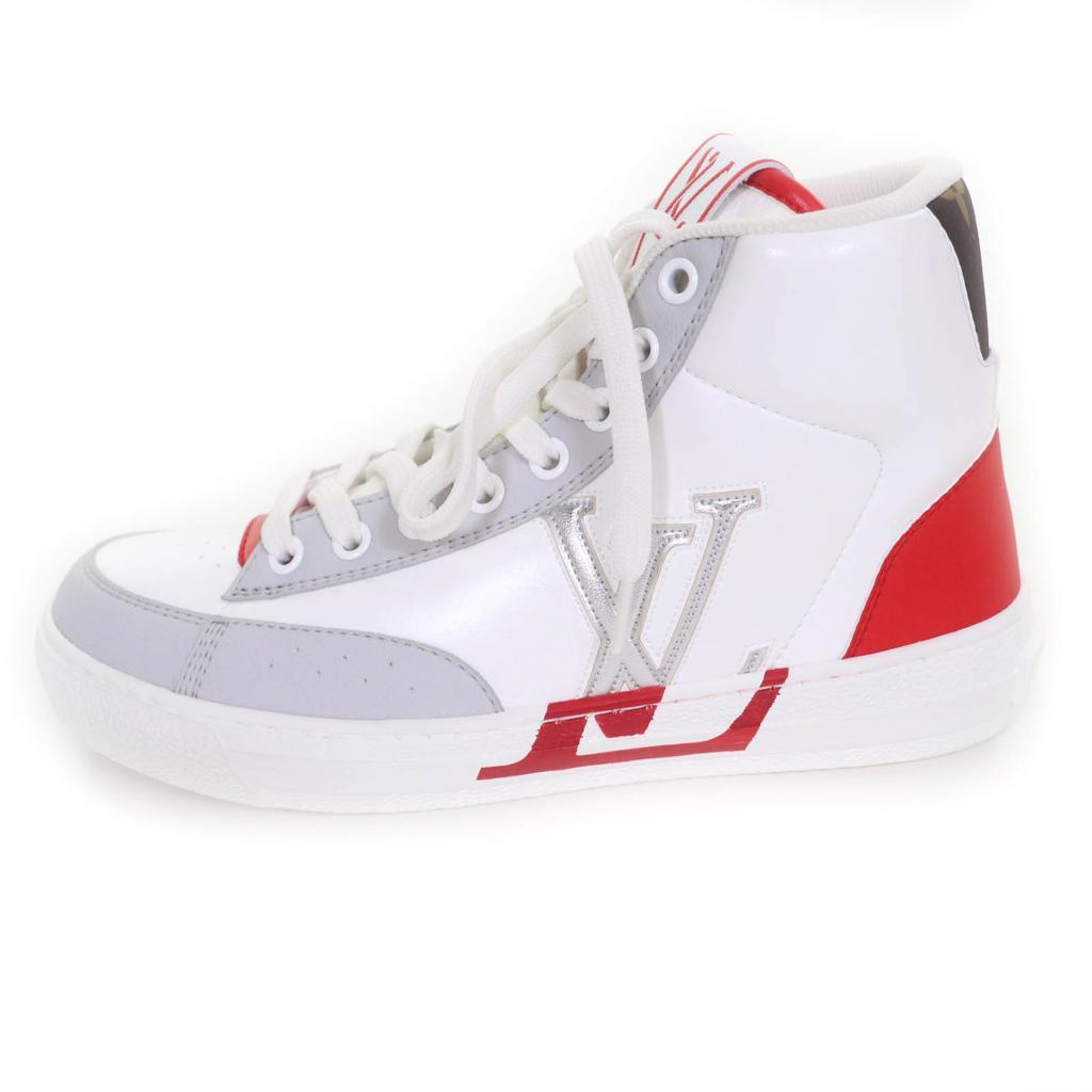 Pristine LOUIS VUITTON High cut sneakers Charlie line White red leather Women 36 Used