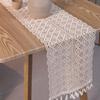 Retro Style Table Runner Lace Stripes Linen Table Mat With Tassel Placemat Table Gadget Home Decor Hotel Wedding Restaurant Pad