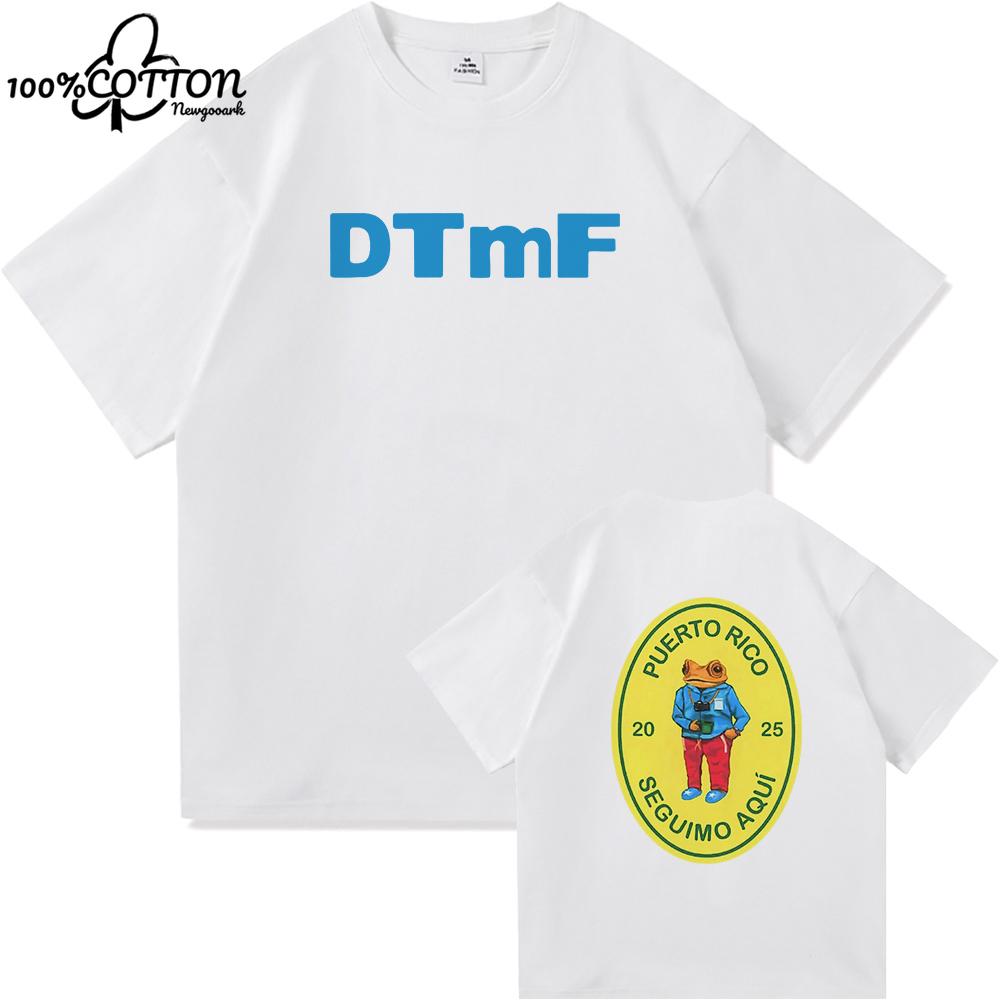LE DTMF Деби Тирар Мас Фотос Футболка BAD BUNNY Деби Тирар Мас Фотос Мужская Одежда Харадзюку Хлопковые Топы Высокого Качества