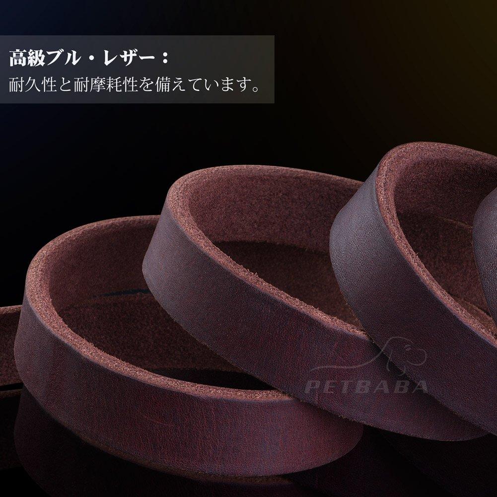 PETBABA Dog Lead Leather Lead Bull Leather Medium Large Dog Lead Genuine Leather Lead Durable Easy To Use Pet Supplies 1.8m Walking/Training/Training