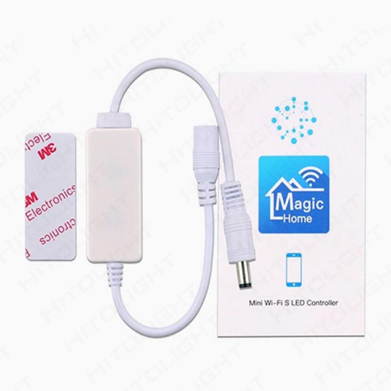 Одноцветный светодиодный контроллер для смартфона, беспроводной контроллер Wi-Fi с затемнением Alexa для светодиодной ленты 5050