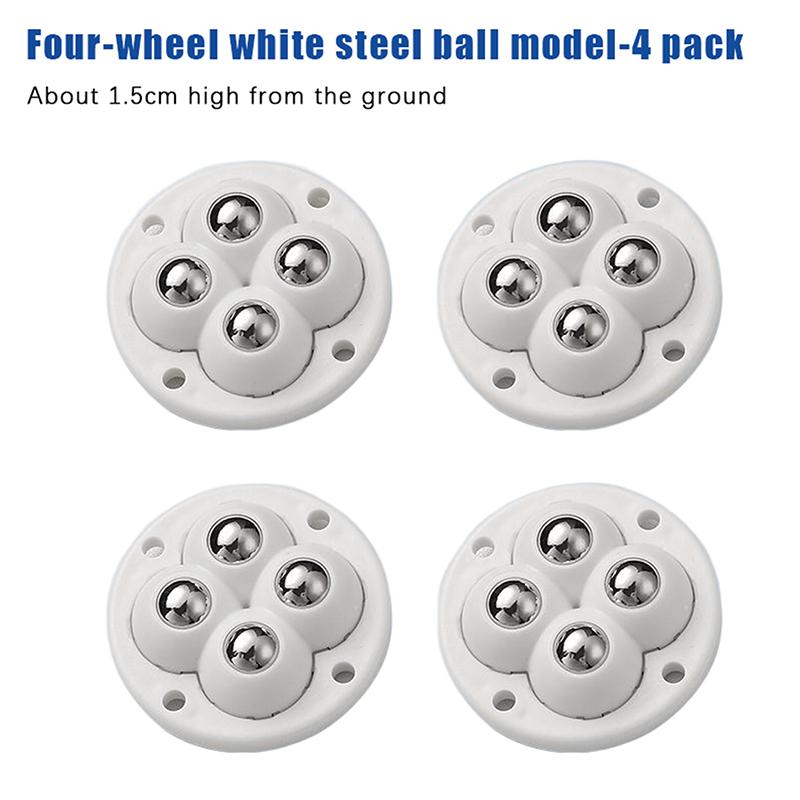 4 шт. самоклеящиеся шариковые универсальные колеса для мебели скрытые нижние ролики вращающиеся ролики бытовые аксессуары