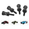 4Pcs Hex Wheel Hub Extension Adapter Steel Widen 15mm 1/10 RC Hex Hub Coupler for LOSI Baja Rey Black
