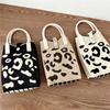 Fashion Vintage Crochet Spot Handbag Summer Knit Square Bag Sling Bag Crossbody Bag