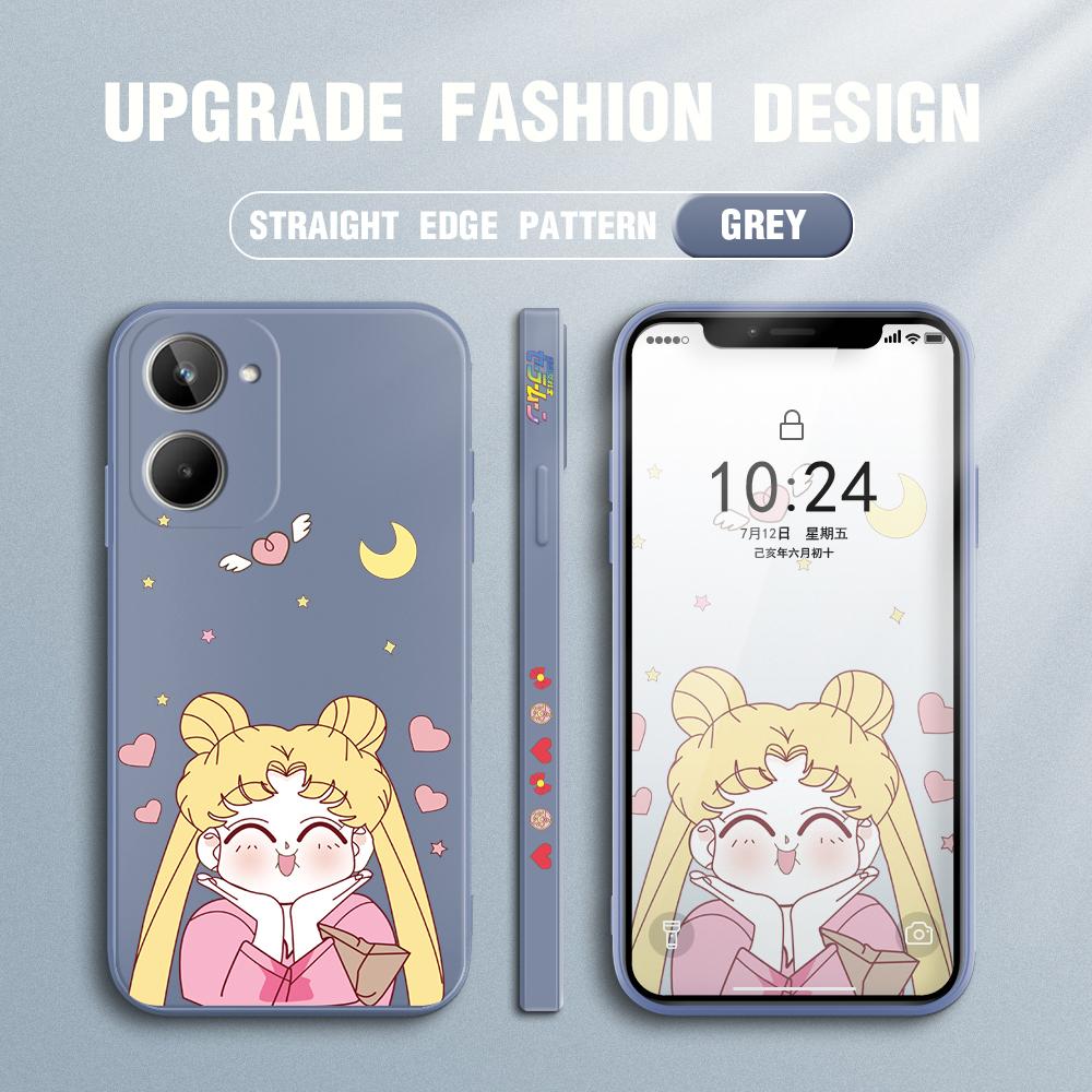 Чехол для телефона с милой мультяшной милой девушкой для iPhone 15 14 13 12 11 Samsung Galaxy S23 S22 A52 A52S, мягкий квадратный жидкий силиконовый чехол с полной защитой