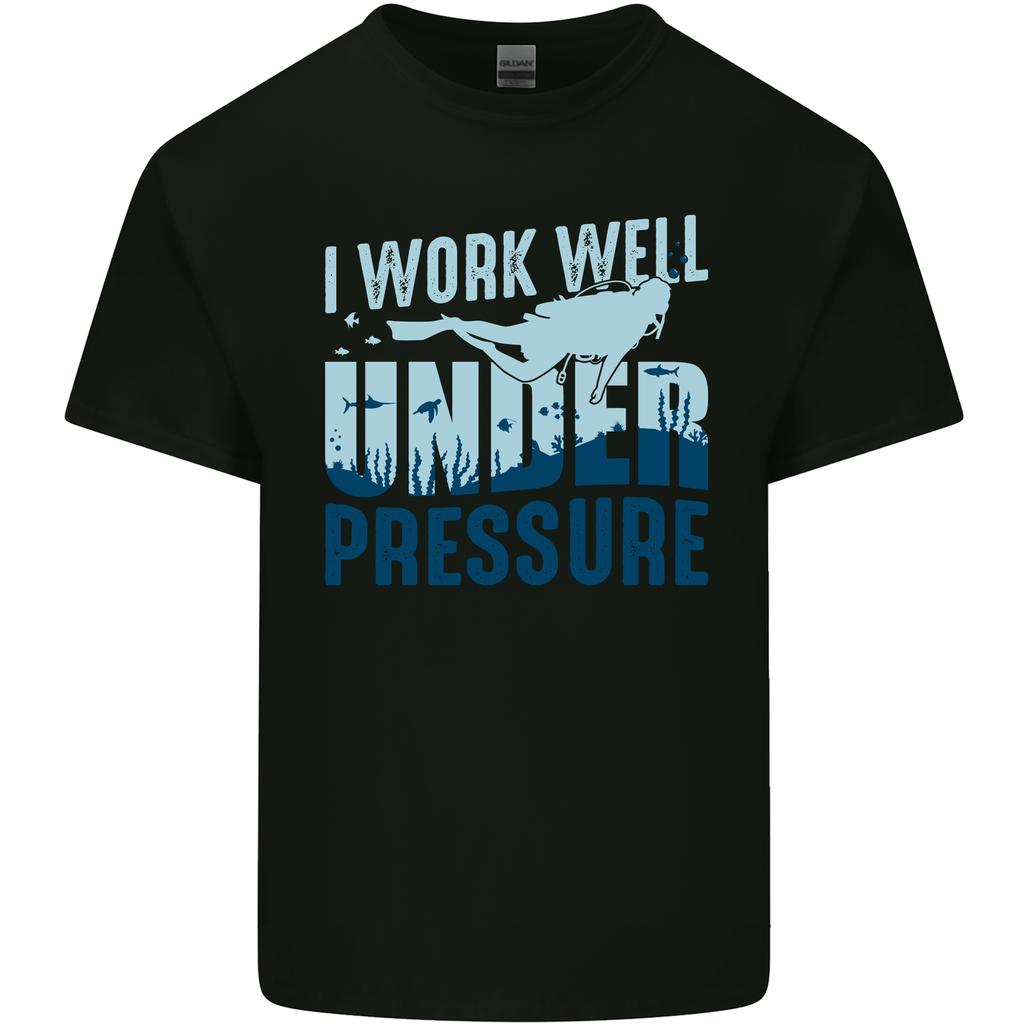 Work Well Under Pressure Funny Scuba Diving Diver Unisexs Light Cotton TShirt