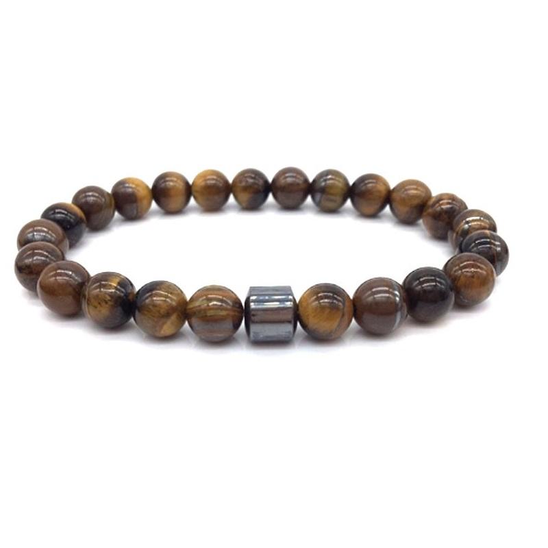 Модные браслеты из натурального камня для мужчин, энергетический цилиндр, гематит, лечебные браслеты для женщин, молитва, рейки, талисман, ювелирные изделия, подарок