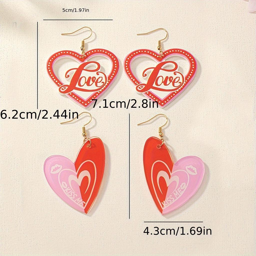 Love circle earrings New trendy Valentine's Day earrings Internet celebrity small earrings temperament earrings