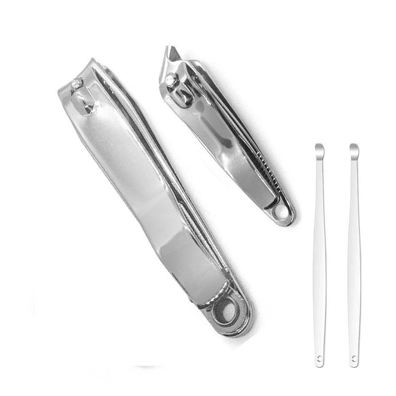 Набор щипчиков для ногтей с гальваническим покрытием Spot Silver: В комплект входят маникюрные щипцы, пилка и нож — размер 211
