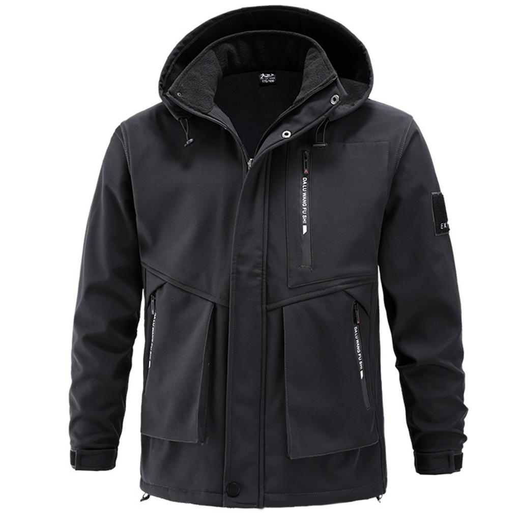 Осенне-зимний комплект водонепроницаемой плюшевой и толстой камуфляжной одежды для мужской рабочей одежды, теплая рабочая одежда, износостойкая и устойчивая к разрыву