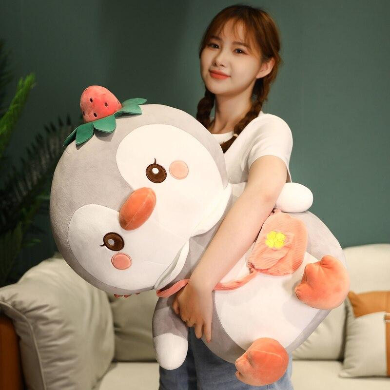 Cartoon Penguin with Cases Plush Toy Lovely Soft Animal Penguin Pillow Stuffed for Children Kids Birthday Gifts