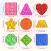 Montessori Sensory Tactile Mats Kids Toys Geometric Shape Silicone Pad Sensory Training Autism Therapy Tactile Exploration Game