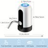 1pc Water Bottle Pump, Electric Water Bottle Pump, USB Rechargeable Automatic Drinking Water Pump For Universal 3-5 Gallon Bottles