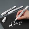 5PCS White Marker Pen Alcohol Paint Oily Waterproof Tire Painting Graffiti Pens Permanent Gel Pen for Fabric Wood Leather Marker 2MM