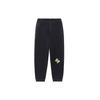 Штаны мужские спортивные с флисовой подкладкой и принтом из мультфильма Li Ning X Steven Harrington, теплые, черные AKLRF25-1