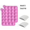 20-Hole Silicone Lollipop Mold Diy Lollipop Chocolate Cookie Candy Making Party Baking Mold Children'S Party Kitchen Tool