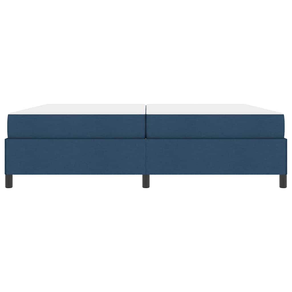 Box Spring Bed with Mattress Blue 200 x 200 cm Fabric