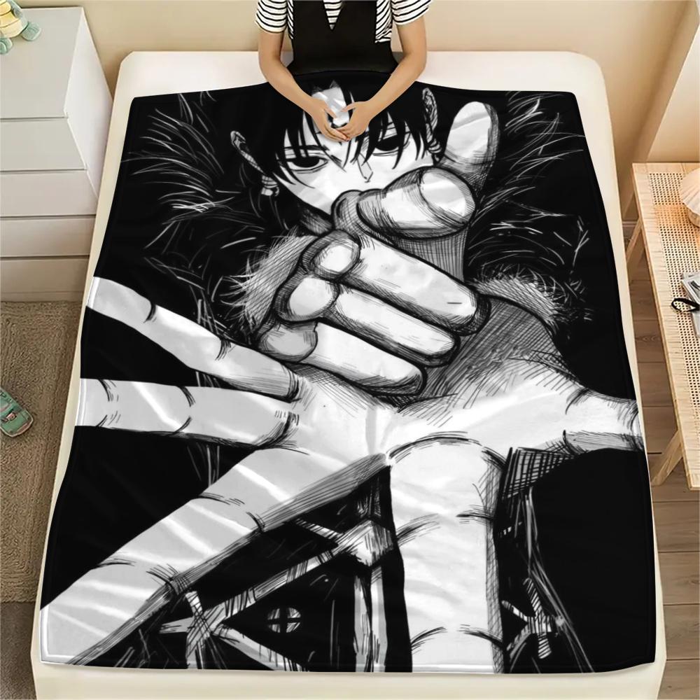 Hunter × Hunter Printed Flannel Blanket Cozy for Bed Sofa Travel Picnic Holiday -xia78