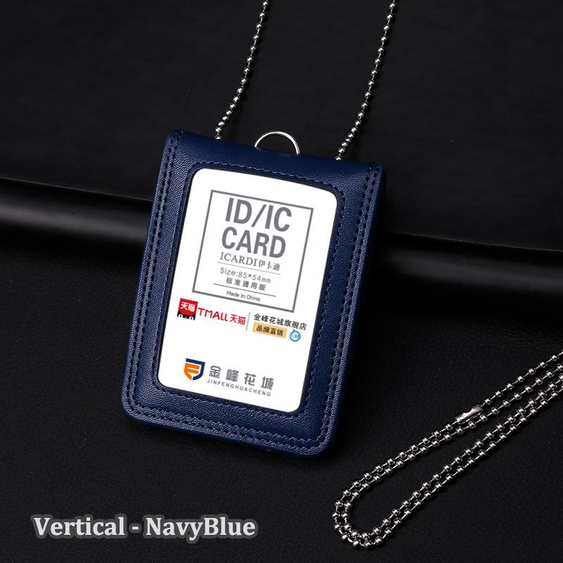 Держатель для удостоверения личности из натуральной кожи, репортер, полицейский офисный работник, шейный бейдж, именной тег, нагрудный чехол для карточек, деловая рабочая карточка
