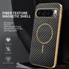 For Google Pixel 10 9 Pro XL Case Case New Electroplating Leather Carbon Fiber Fine Magnetic Ring Cover For Pixel 9A Fudna