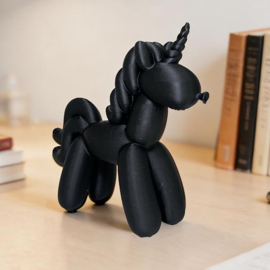 3D Printed Alpaca Figurine Horned Horse Statue Animal Sculpture Home Office Bedroom Desktop