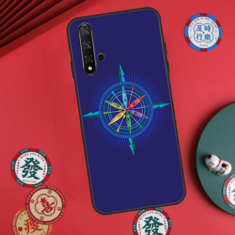 Чехол-компас для Huawei Nova 5T 9 10 SE 7i 8i 11i 12i Y73 Y72 Y61 Y91 Y60 Y70 Y90 P20 P30 P40 Lite