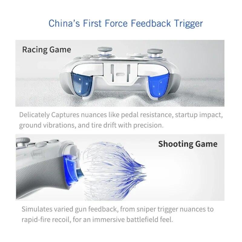 Новый игровой контроллер Xiaomi Flydigi APEX 4 Wireless Elite Force Feedback Trigger Smart Handle Support PC/Switch/Mobile/TV Gamepad