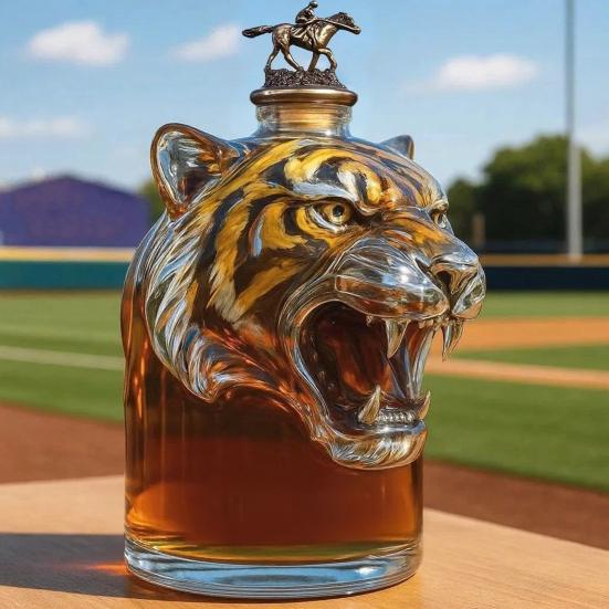 Бутылка для виски в форме тигра 3D животный графин 300 мл Уникальная стеклянная бутылка для виски Подарок для любителей виски и энтузиастов домашних животных