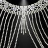 Fashionable Punk Metal Rhinestones Shoulder Chain Body Chain Shoulder Chain Jewelry For Beach Weddings Evening Event