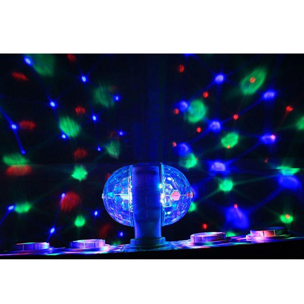 Hot Double-headed B22 E27 Christmas Party Stage Light Bulb Disco Lamp Crystal Ball Rotating Bulb