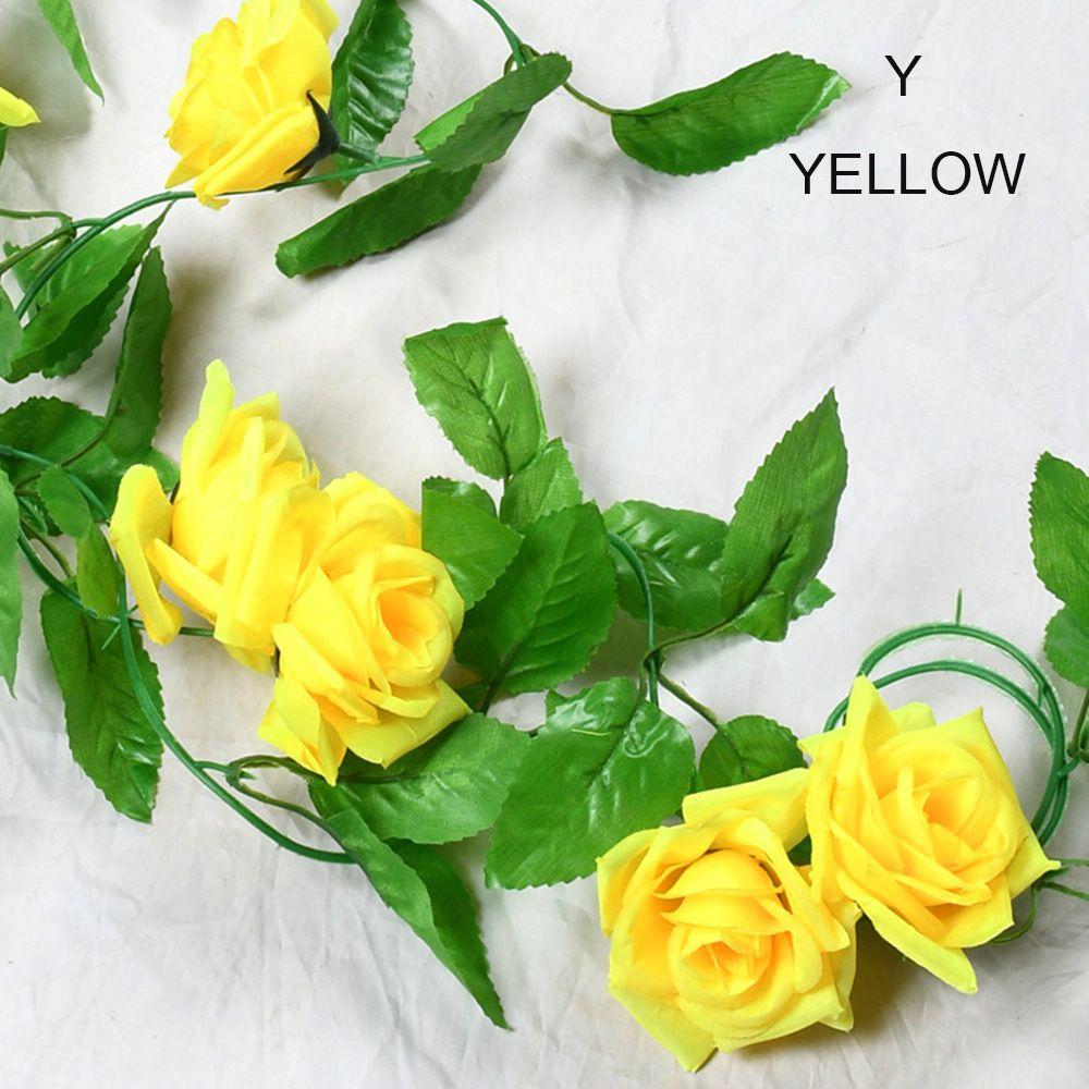 Гирлянда Декор для вечеринки Искусственные украшения Зеленые листья Искусственный цветок Виноградная лоза Сухоцветы Роза