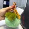 Soft Mini Persimmon Keychain Rabbit Fur Car Key Pendant Birthday Gift Backpack Bag Key Chain