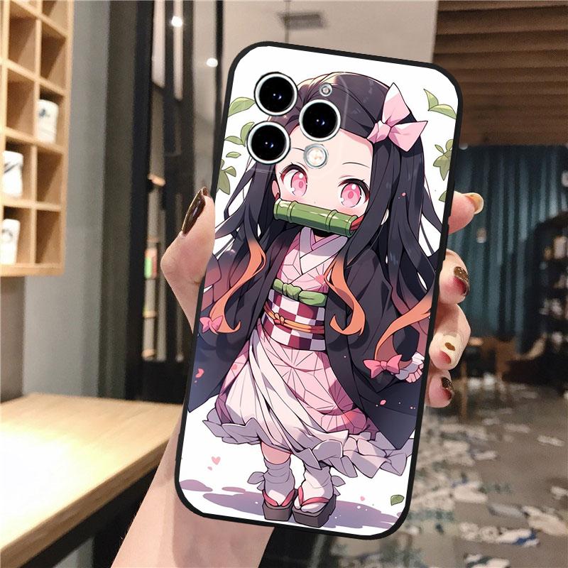 Чехол для телефона Nezuko Kamado Demon Slayer Для iphone 17 Pro Max Air 16 15 14 13 Pro Max 15 16 Pro 15Plus Корпус