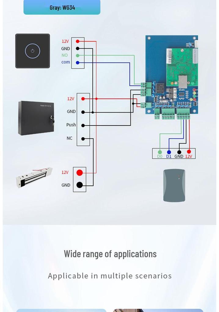 Водонепроницаемый считыватель RFID NFC карт с контролем доступа Wiegand 26/34