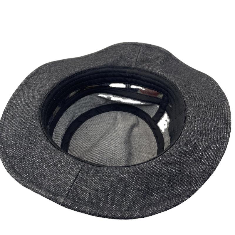 Custom Designer Luxury Solid Denim 100% Cotton Outdoor Adult Bucket Hats Four Seasons Bulk Blank Fishing Cap Women