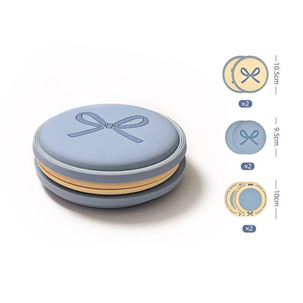 6 Piece Heat-resistant Macaroon Coaster Set Non-slip Drink Pad Household Cup Mat  Study