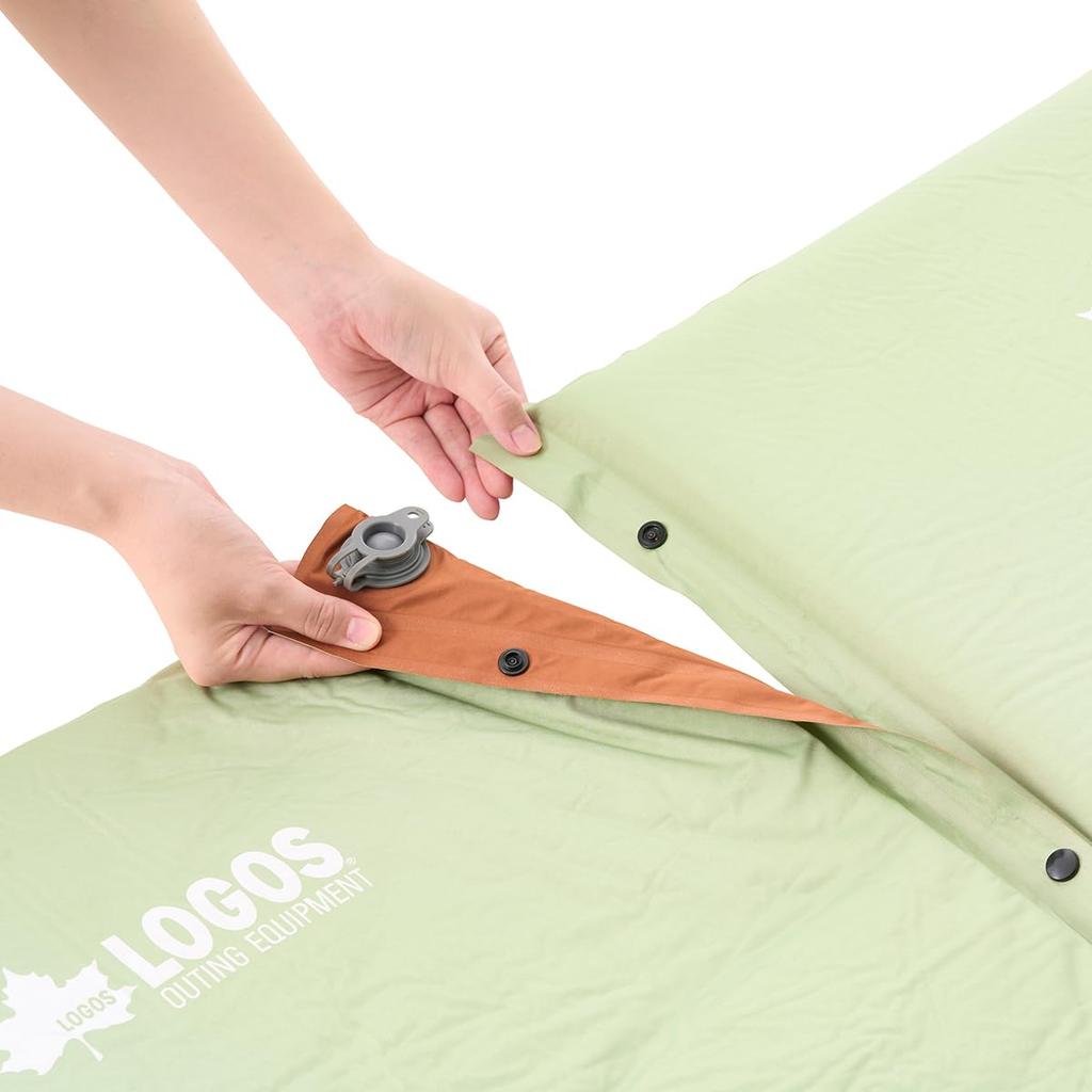 LOGOS Rakuchin High Density Elasticity 55 SOLO 72884171 Camping Air Automatic Extra Thick Use Valve, Self-Inflating Mat, Mat, Inflating,