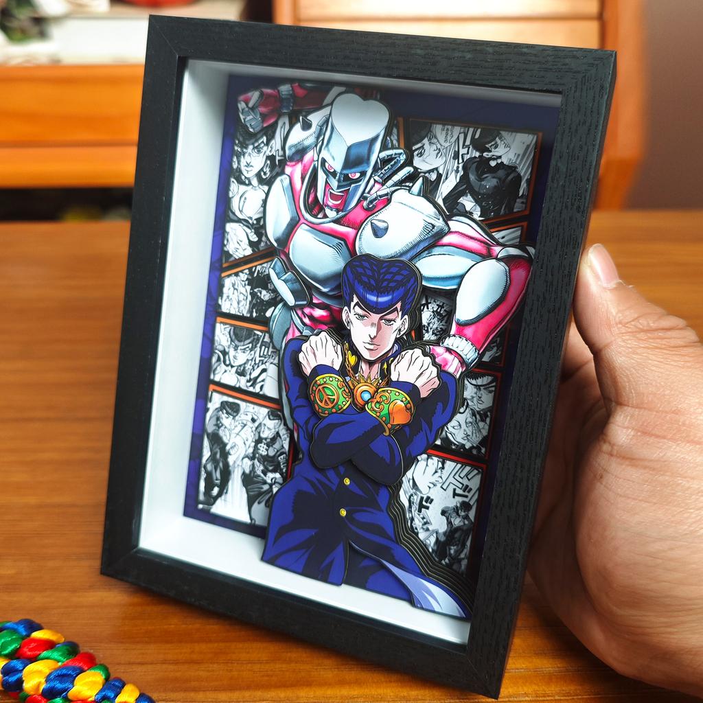 Классическое аниме JoJo's Bizarre Adventure 3D Декоративная картина Мультяшная фигурка Ручная работа Декоративная фоторамка Настольное украшение