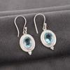 Wonderful Sky Blue Topaz Gemstone Jewelry, 925 Sterling Silver Earrings, Handmade Silver Earrings, Women's Earring For Gift