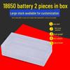 Transparent Double 18650/26650 Battery Storage Box - 3.7V Rechargeable, Eco-friendly (Set of 2)